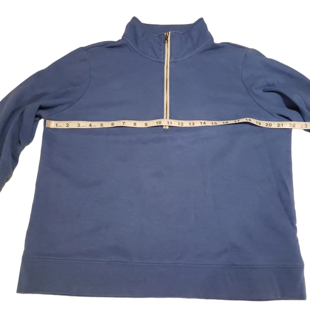 Eddie Bauer Women's Large Blue 1/2 Zip Sweatshirt - Picture 3 of 9